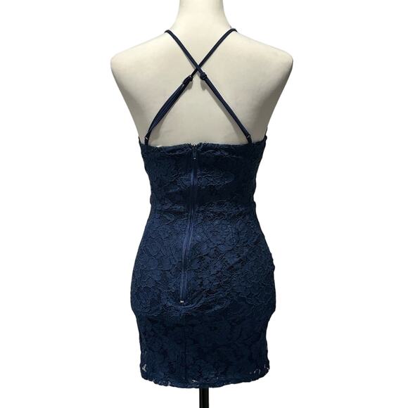 Charlotte Russe Navy Blue Short Dress Size Small - Picture 2 of 3